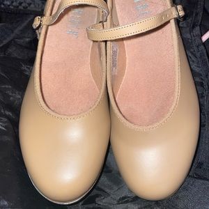 Bloch Mary Jane Tan Tap Shoe Buckle Strap Women 5.5AM